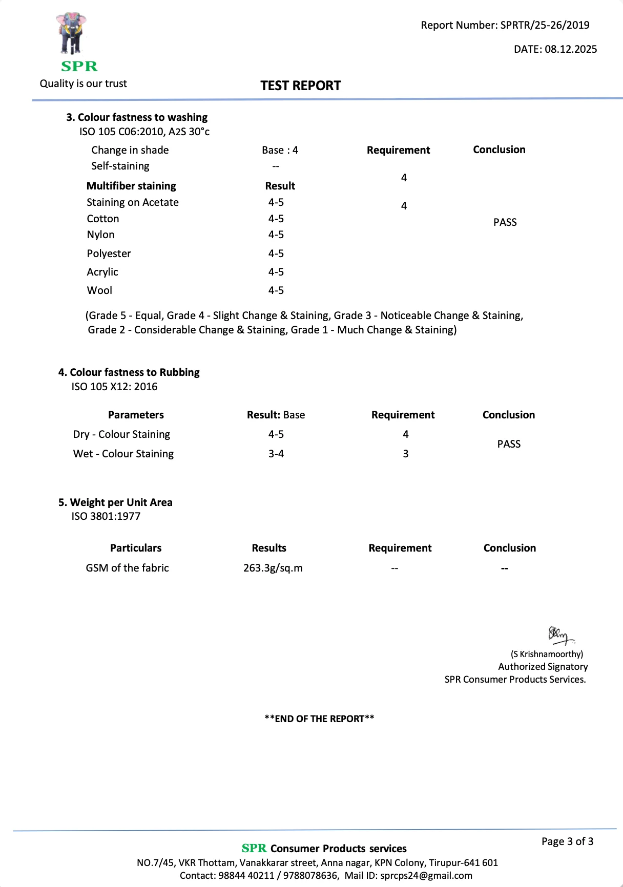 SPR test report — page 2